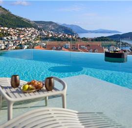 5-bedroom luxury villa with heated roof top infinity pool and stunning panoramic views of Dubrovnik City. Sleeps 10